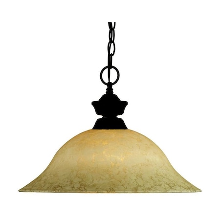 Z-Lite Pendant Lights 1 Light Pendant, Bronze & Golden Mottle 100701BRZ-GM16